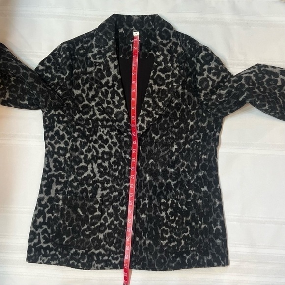 Karen Kane‎ Women's Textured Blazer Jacket Leopard Prnt Sz M EUC - Picture 13 of 15